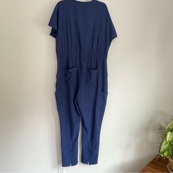 RENEW Wonderwink Blue Zip Front Scrubs Full JumpSuit Modern Fit Women’s XL - Picture 5 of 12